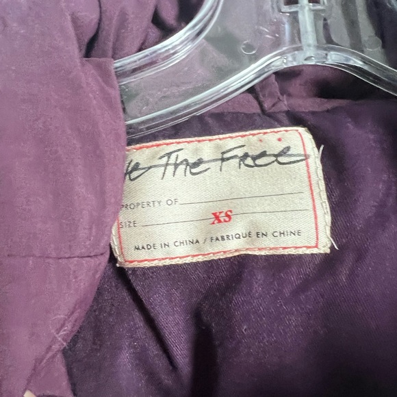Free People We the Free Kalida Puffer Coat Jacket in Purple- Oversized - Picture 4 of 5